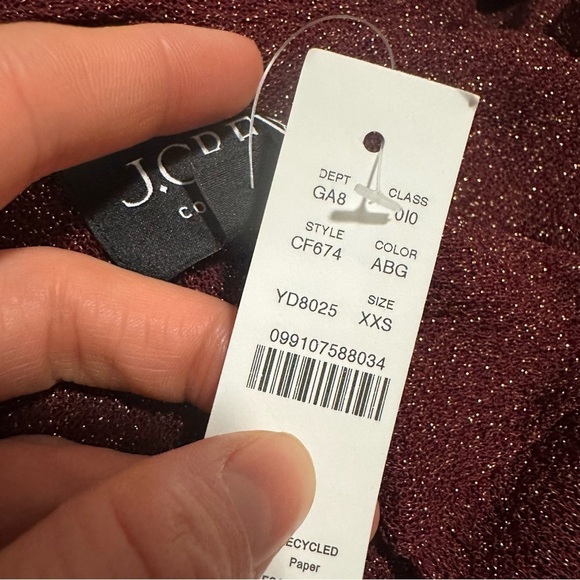 J crew Collection sheer metallic boatneck top - Picture 2 of 2